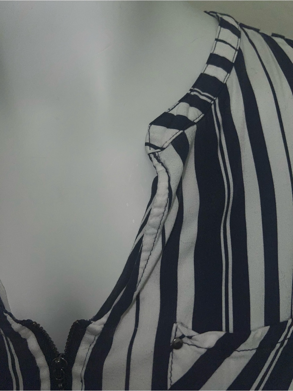 Torrid Navy and White Striped Sleeveless Tunic - Picture 4 of 7